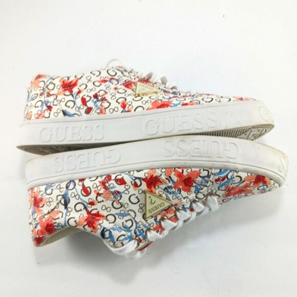 Guess Astray Multi Floral Sneaker Shoes Floral Alphabet Pattern Womans 7........ - Picture 14 of 14